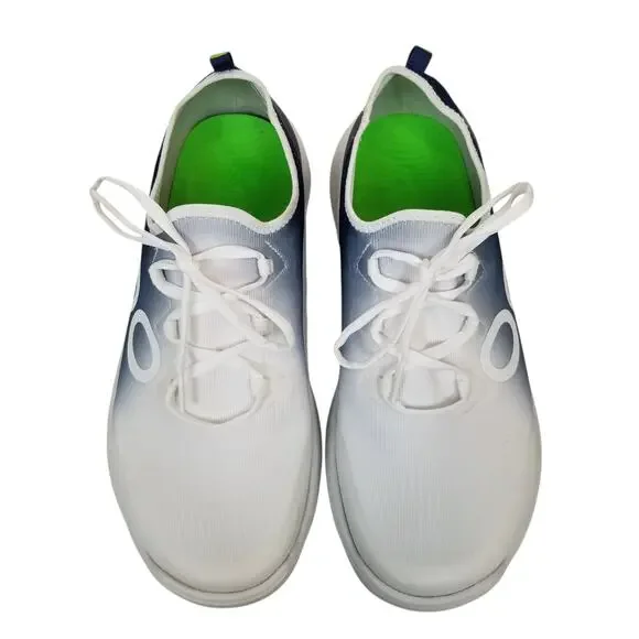 Oofos Men's OOmg Sport Low Shoes US 12 / EU 45 White Navy Recovery 09012023-14 - Picture 2 of 9